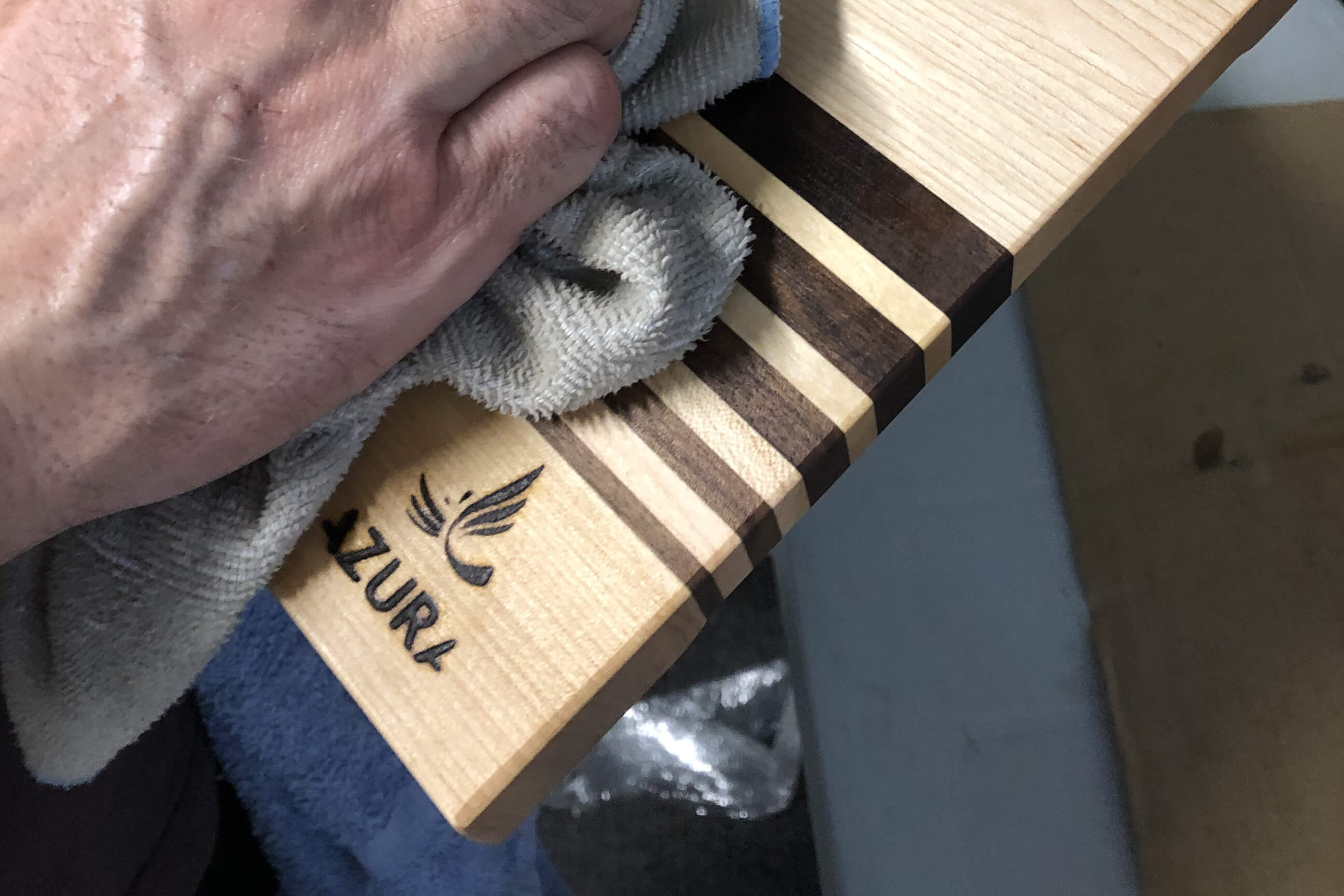 Wood cutting board branding